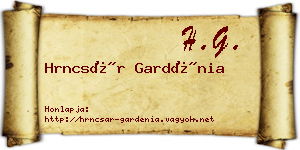 Hrncsár Gardénia névjegykártya